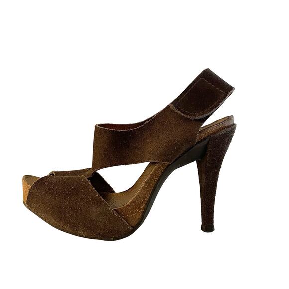 Pedro Garcia Patty 1 Suede and Cork T Strap Sandals Size 6 EU 36.5 - Picture 2 of 7